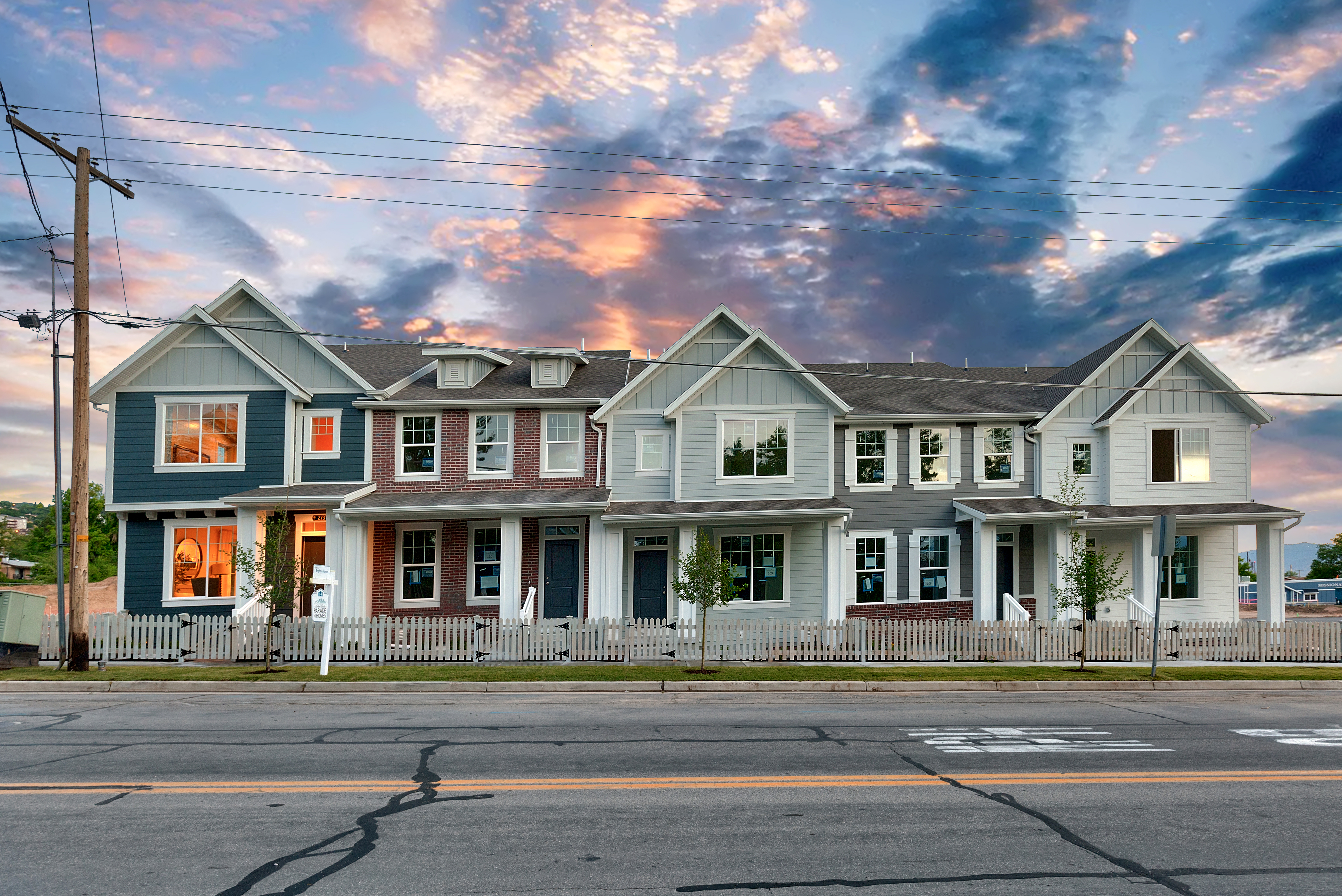Chesham Village Row View - Sunset